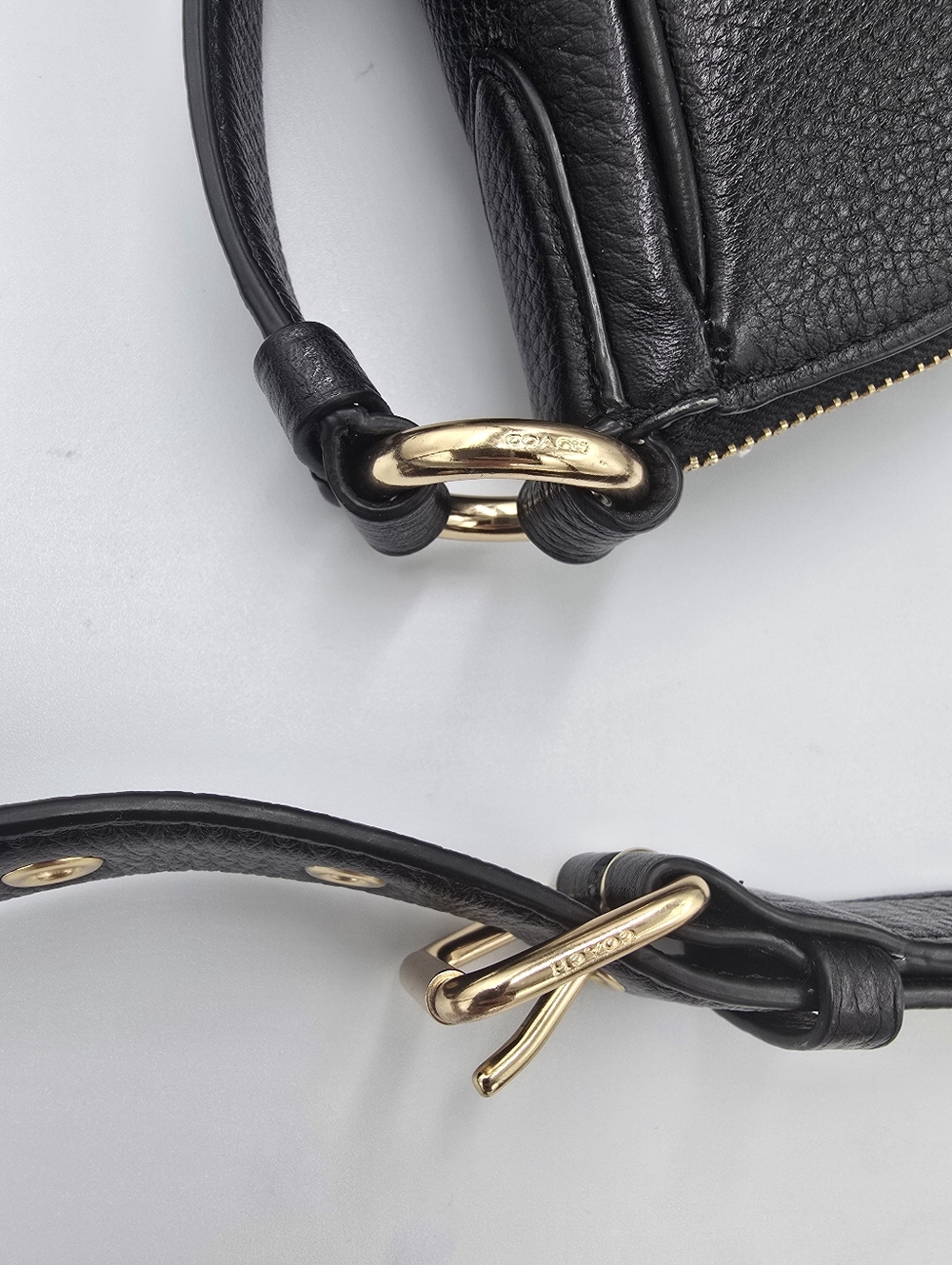 COACH C1648 Ellie File Bag Black Pebbled Leather Crossbody Shoulder Bag Purse ** - Picture 11 of 16